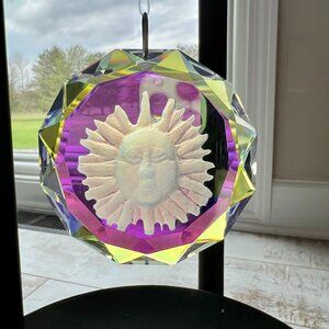 Retired Swarovski Crystal Sun Face Ornament/Sun Catcher